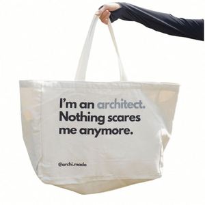 Bolsa de Mano Reutilizable Personalizada con Logotipo Impreso, Bolsa de Compras Extra Grande de Lona de Algodón, Estilo de Vida Activo y Deportivo para el Gimnasio - Product Image 1