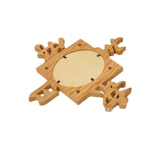 Wooden Photo <b>Frame</b> <b>Square</b> Pine Engraved Custom Shape Tabletop Display - Product Image 1