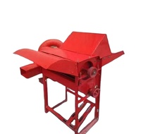 Mini batteuse motorisée portable en acier inoxydable pour la récolte des haricots, petite batteuse pour le riz paddy, le maïs, le sorgho, le soja