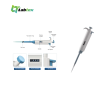 LABTEX Micropipette mécanique monocanal de laboratoire 10 ml à volume réglable, semi-autoclavable, en plastique de haute qualité
