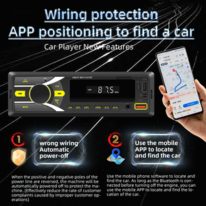 Autoradio BQCC 1 Din 12V avec entrée AUX, Bluetooth, récepteur FM, commande vocale IA, application de localisation, éclairage variable, lecture de musique MP3, D3107 - Product Image 2