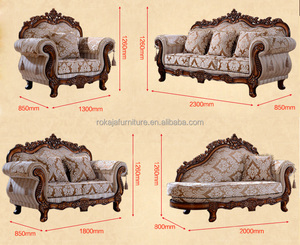 Châu Âu Retro Vải Sofa Đặt Sang Trọng Hoàng Gia 1 + 2 + 3 Ghế Sofa Đặt Phòng Khách Sạn Biệt Thự Khách Sạn Cao Cấp Rắn Gỗ Sofa - Product Image 6