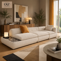 Canapés modulaires sectionnels en tissu de luxe moderne OKF avec table basse latérale, canapé élégant pour salon