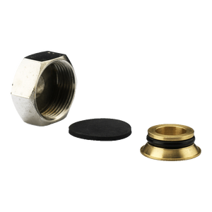 Kit de Tapa Hembra IVAR Eurok con Adaptador de Sellado Plano y Trampas de Plomería Niqueladas - Product Image 1