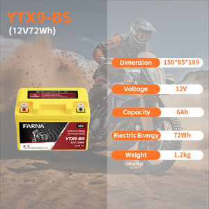 <span class=keywords><strong>Vendita</strong></span> calda 6AH senza manutenzione ytx9 batteria agli ioni di <span class=keywords><strong>sodio</strong></span> na + ioni di alta CCA lunga vita per moto elettriche - Product Image 4