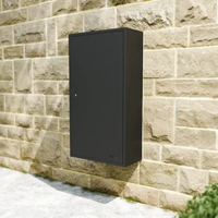 Boîte à colis sécurisée en métal imperméable antivol murale intégrée de couleur noire pour la livraison à domicile