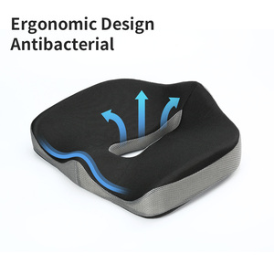 Xách tay thoải mái Bộ nhớ bọt thắt lưng Gối Đệm Ghế chỉnh hình xương đuôi mông Pad dệt Kỹ thuật giảm đau cho - Product Image 2