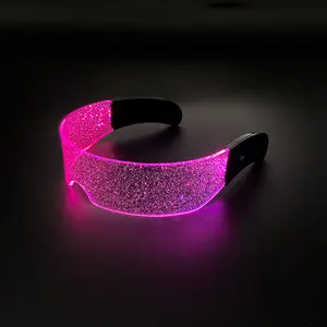 USB ricaricabile illuminare gli occhiali Cyberpunk, visiera luminosa occhiali per la festa Rave