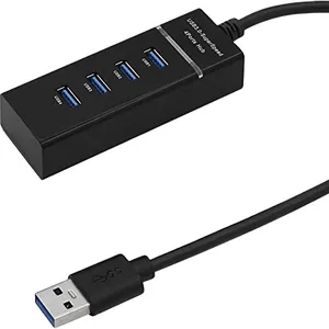 منفذ USB 4-Port موزع موزع 5Gbps محور بيانات USB 4 في 1 مع إشارة LED لأجهزة الكمبيوتر التي تعمل بنظام Windows ، Mac ، Surface Pro ، كمبيوتر محمول ، طابعة ، 30