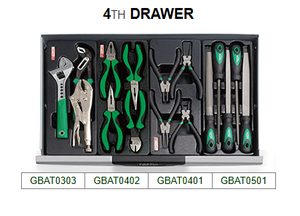 टॉपल 7-दराज मोबाइल टूल ट्रॉली ओबाम हाथ उपकरणों के लिए एब्स वर्क टॉप के साथ अनुकूलित - Product Image 5