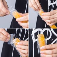 Sachet d'Emballage de Sucette Glacée Biodégradable en Plastique Transparent Mat Imprimé Personnalisé, Sans BPA, Vente en Gros