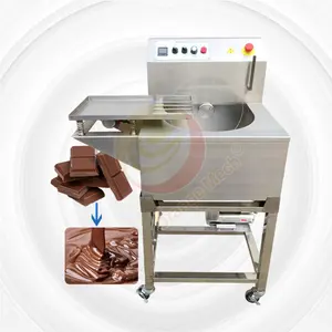 Máquina de fabricación de Chocolate de 10kg, máquina de temple continuo Comercial Grande, fácil de operar