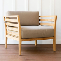 New Style Luxus Teak Outdoor Sofa Patio Möbel Seil Sofa bezug Wohnzimmer Massivholz Stuhl