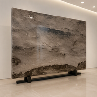 Grande dalle de marbre brun naturel poli pour plan de travail de cuisine, meuble-lavabo de salle de bain, revêtement mural et carrelage de sol