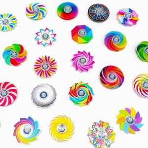 High Grade Plastic <b>Silicone</b> Kids Fidget Spinners Bulk Silent Multi-Function Anti-Anxiety 3D Home Focus <b>Tool</b> Lightweight Sensory - Product Image 3