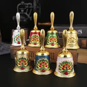 New Products Metal Hand Bell Call Bell High Quality Custom Color Tourist Gift Supplier Russia Souvenirs Dinner Bells