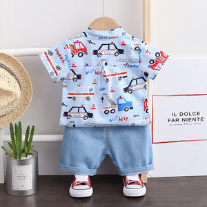 Ropa Infantil al por Mayor de Alta Calidad, Conjuntos de Ropa para Niños, Camisetas con Diseño de Autos y Jeans para Niños - Product Image 4