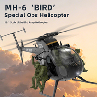 Helicóptero RC YUXIANG F118S 1/16 MD-500 MH-6 Little Bird, 9 Canales, GPS, Posicionamiento, Flujo Óptico, 5.8G FPV, Modelo de Dron