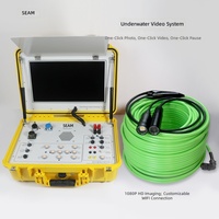 SEAM8611 Sistem Video Bawah Air Portabel untuk Menyelam, Radio Penyelam, Kamera Televisi Sirkuit Tertutup, Resolusi 1980x1080, Layar 15-inci