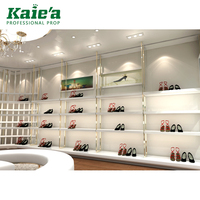 Verre étagère à chaussures/étagère à chaussures en verre/vitrine de chaussure en verre