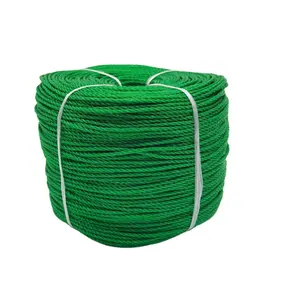 Цветная полиэтиленовая веревка 3 мм 3 пряди, витая веревка 400 г с индивидуальной упаковкой