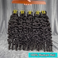 Extensions de Cheveux Humains Vierges Non Transformés de Luxe, Qualité Supérieure, Cuticules Alignées, Cheveux Birmans Bruts Bouclés, Double Trame Faite à la Machine