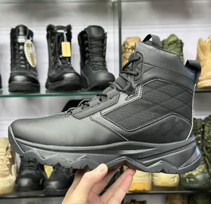 รองเท้าบูทแบบยาวสีดำ DFA01 รุ่นสั่งทำพิเศษ ความยาวระดับกลาง - Product Image 1