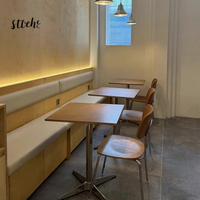 Meubles de café commerciaux, ensemble table et chaises en bois moderne pour restaurant, café, bar, pâtisserie