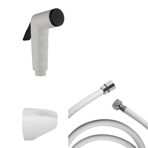 Rociador de Mano Shattaf Blanco y Negro con Acabado de <span class=keywords><strong>Gatillo</strong></span> para Grifo de <span class=keywords><strong>Baño</strong></span>, Desviador de Salida, Fácil Instalación, Uso en Apartamentos - Product Image 5