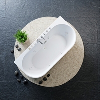 Baignoire de massage autoportante de luxe en acrylique avec éclairage LED et garantie de 5 ans pour une expérience haut de gamme