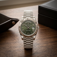 Montre analogique de charme en acier inoxydable, étanche, avec mouvement Miyota 8185 8285 ou SEIKO, affichage date et jour