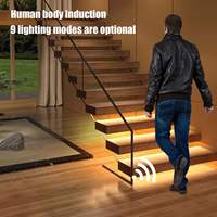 Vente à chaud Escalier LED Détecteur de mouvement intelligent Éclairage d'escalier à LED Ensemble complet Bande lumineuse à LED pour l'intérieur