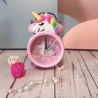 Réveil rétro en alliage de silicone avec point de dessin animé, exquis et ravissant, 2021