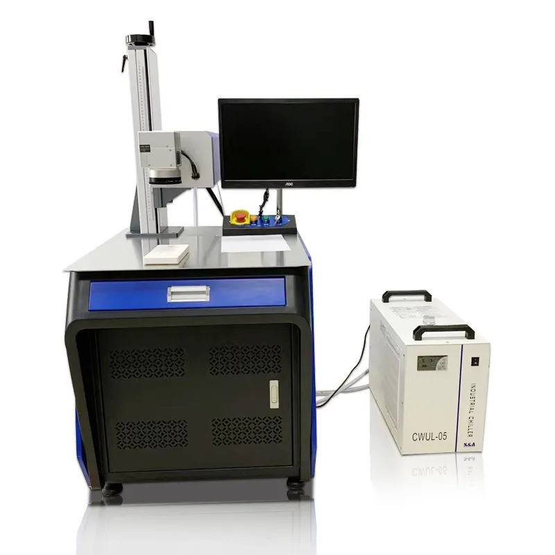 일련 번호 판 레이저 표하기 기계 보석 사슬을 위한 uv 섬유 레이저 표하기 기계
