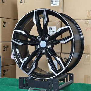 Rines SRX de 20/21 Pulgadas 5x112 en Negro Brillante con Acabado Mecanizado, 20X8.0 20X9.5 21X8.5 21X9.5, Ruedas de Aleación para Autos de Pasajeros para <span class=keywords><strong>BMW</strong></span> <span class=keywords><strong>X4</strong></span> <span class=keywords><strong>M40i</strong></span> <span class=keywords><strong>2022</strong></span> - Product Image 4