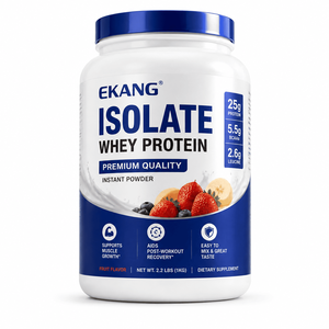 US cGMP Factory Isolate Whey <b>Protein</b> Powder 2.2 LBS Fruit Flavor High <b>Protein</b> Instant Powder for Muscle Growth and Recovery - Product Image 1