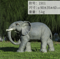 Offre Spéciale parc d'attractions décoration animaux accessoires artificiels réalistes grandeur nature en fibre de verre modèles animaux grand éléphant Sculpture