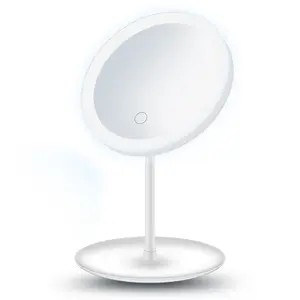 Nouveau design miroir de maquillage professionnel vanité de table miroir cosmétique de maquillage rond avec lumière led