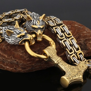 สร้อยคอจี้พังก์สแตนเลสสำหรับผู้ชายขายส่งค้อนธอร์ชุบทอง <span class=keywords><strong>mjolnir</strong></span> สำหรับเครื่องประดับบุรุษ - Product Image 2