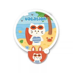 Ventilador de bolsillo plegable y recargable Juxin Mini Round Fan para refrescarse en verano - Product Image 5