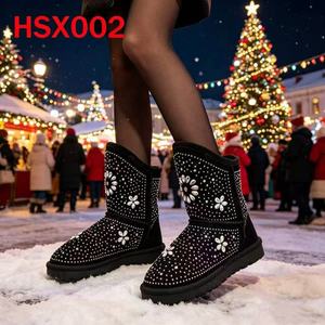 HY, Stivali Invernali da Donna Super Caldi per Giochi sulla Neve, Design Coreano Popolare con Diamanti Scintillanti, Stivaletti Corti da Donna HSX002 - Product Image 5