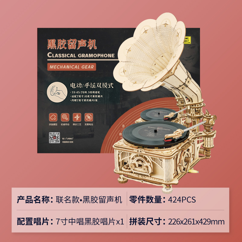 Sac cadeau électrique co-brandé Gramophone