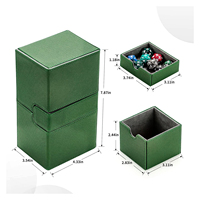 Boîte de rangement pour cartes X-Large en cuir PU double, pour plus de 200 cartes sous étui, qualité supérieure, couleur écologique, 3 plateaux, capacité de 100+ cartes