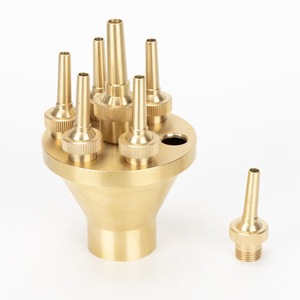 Ugello a spruzzo regolabile in ottone/rame da 1, 1-1/2, 2, 2-1/2 pollici, impermeabile, per fontana a fiore con getto centrale, per ornamenti da giardino <span class=keywords><strong>e</strong></span> uso esterno - Product Image 2