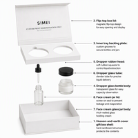 Boîte cadeau personnalisée pour soins de la peau, flacon de sérum, boîte rigide avec insert en mousse, fermeture magnétique, emballage de luxe pour crème, pour les marques cosmétiques