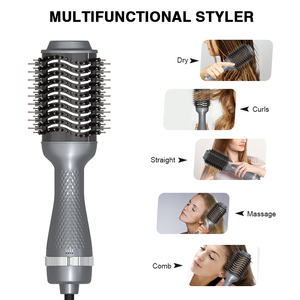 <span class=keywords><strong>One</strong></span> <span class=keywords><strong>Step</strong></span> เครื่องเป่าผมและ Volumizer Hot Air จัดแต่งทรงผมแปรงไอออนลบ Generator Straightener ผม Curler - Product Image 6