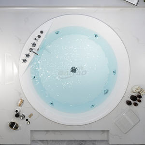 Baignoire en acrylique Jacuzy au design moderne Spa de massage à remous encastré de forme ronde JaKuzzier intégré pour 1 à 2 personnes - Product Image 4