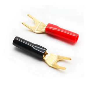 ปลั๊กกล้วยแบบ Y-Style ชุบทอง ปลั๊กกล้วยแบบ Tuning Fork ปลั๊กกล้วยแบบไม่ต้องบัดกรี สายลำโพง ขั้วต่อสายไฟ - Product Image 2