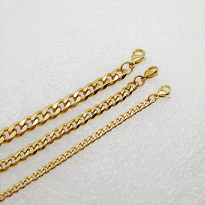 สร้อยข้อมือสแตนเลสสตีลชุบทอง 18K PVD แบบขัดเงาสูง ไม่หมองคล้ำ |   เครื่องประดับข้อมือแบบมินิมอลสำหรับทุกเพศ - Product Image 6