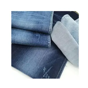 In-Stock fabric woven 12oz black/blue/indigo polyester cotton spandex denim fabrics for jeans/bag